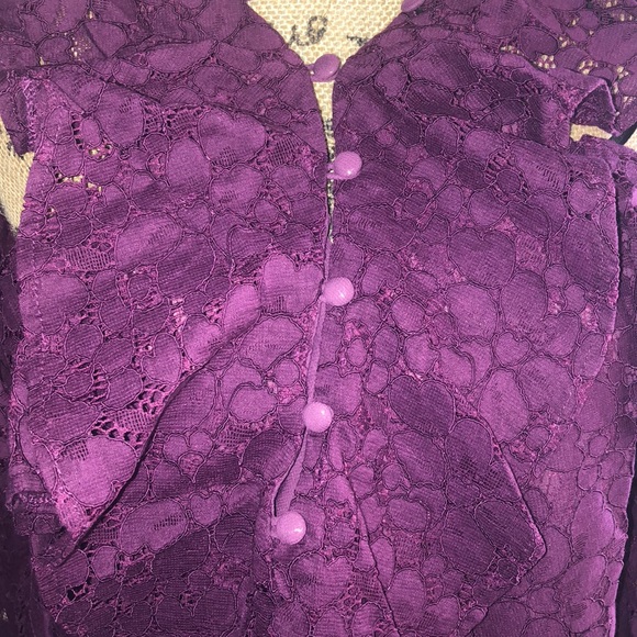 NWT Eloquii Lace Cold Shldr Lng Slve Blouse Sz14 - Picture 6 of 8